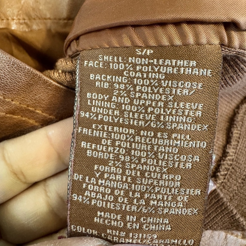 Sebby Women's Brown Leather Moto Jacket - Picture 9 of 9